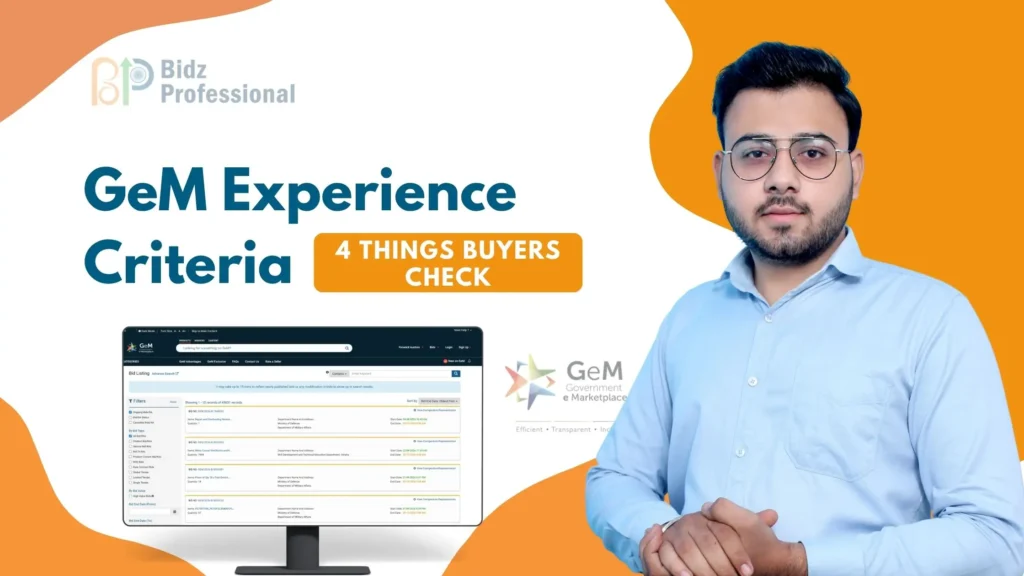 GeM Experience Criteria